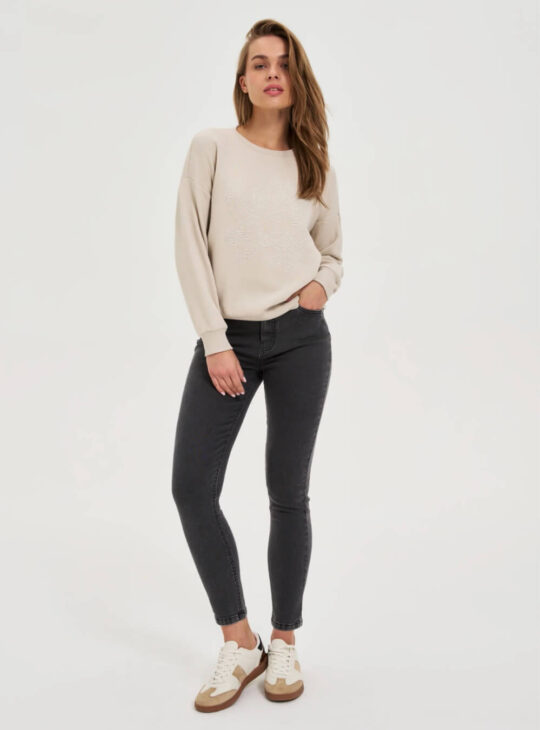 SKINNY ΤΖΙΝ ΓΥΝΑΙΚΕΙΟ ΠΑΝΤΕΛΟΝΙ ΕΛΑΣΤΙΚΟ ΓΚΡΙ||