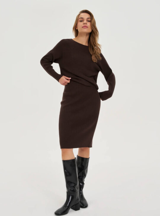 ΠΛΕΚΤΗ ΕΛΑΣΤΙΚΗ ΦΟΥΣΤΑ ΚΑΦΕ ΜΕΧΡΙ ΤΟ ΓΟΝΑΤΟ MOODO||ΦΟΥΣΤΕΣ||