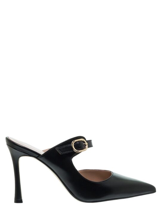MOURTZI  Δερμάτινα Mules BLACK