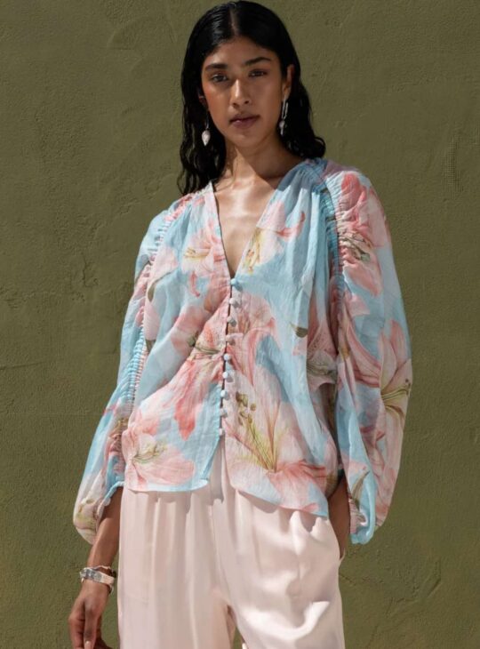 NEMA RESORT WEAR LEORA TOP CIEL