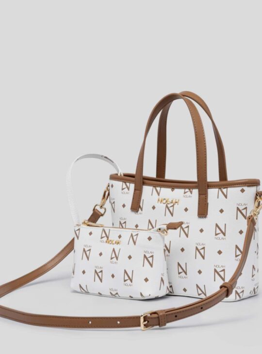 NOLAH Τσάντα Ώμου JENILDA WHITE BROWN