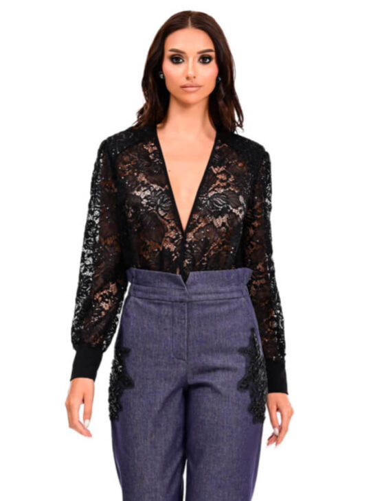 ΚΟΡΜΑΚΙ ΔΑΝΤΕΛΑ ΜΑΥΡΟ WE COSS||ΓΥΝΑΙΚΕΙΕΣ ΜΠΛΟΥΖΕΣ WE COSS||