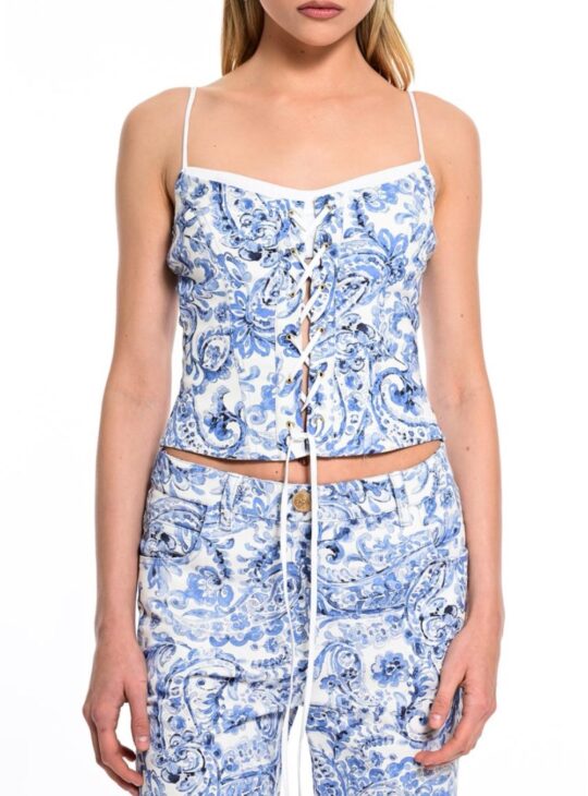 WE COSS Εμπριμέ Τιραντέ Τοπ